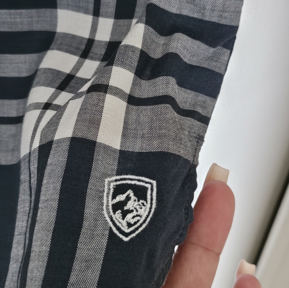 KÜHL Women's Plaid Button Down Shirt Small Blue White Lightweight Top. - Picture 9 of 12